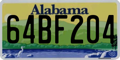 AL license plate 64BF204