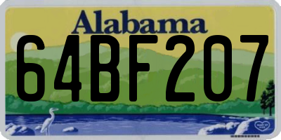 AL license plate 64BF207