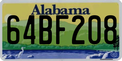 AL license plate 64BF208