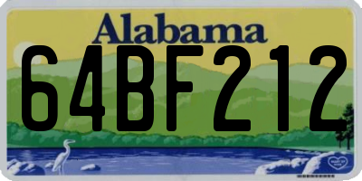 AL license plate 64BF212