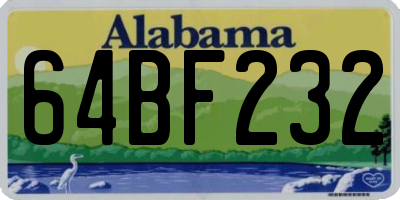 AL license plate 64BF232