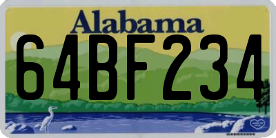 AL license plate 64BF234
