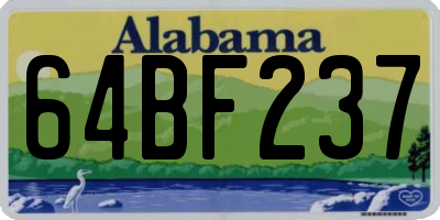 AL license plate 64BF237