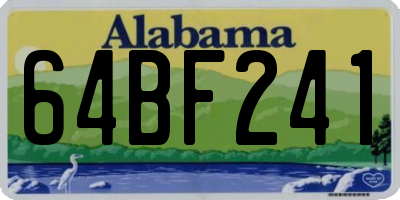 AL license plate 64BF241