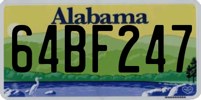 AL license plate 64BF247