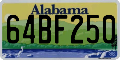 AL license plate 64BF250