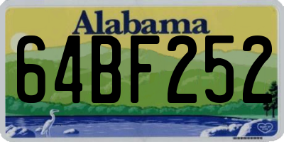 AL license plate 64BF252