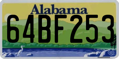 AL license plate 64BF253