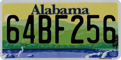 AL license plate 64BF256