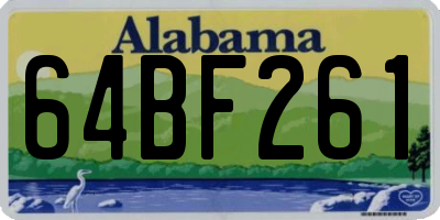 AL license plate 64BF261