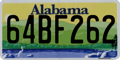 AL license plate 64BF262