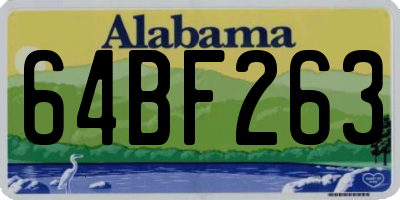 AL license plate 64BF263