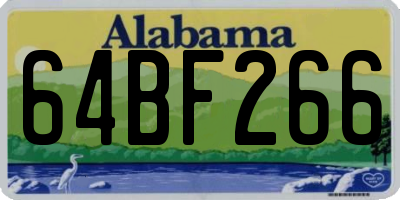 AL license plate 64BF266