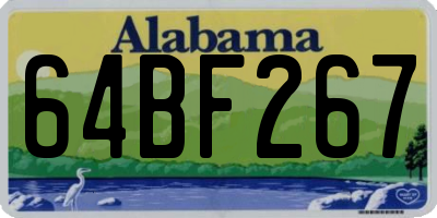 AL license plate 64BF267