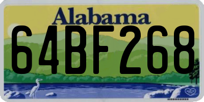 AL license plate 64BF268