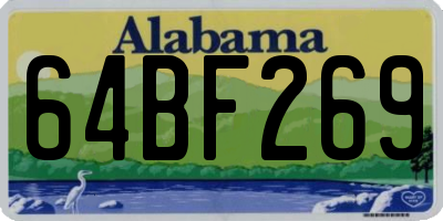 AL license plate 64BF269