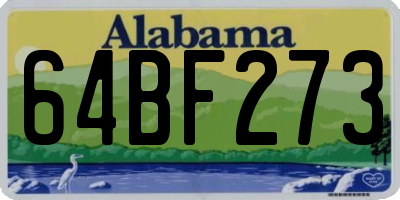 AL license plate 64BF273