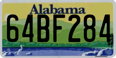 AL license plate 64BF284