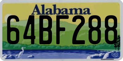 AL license plate 64BF288