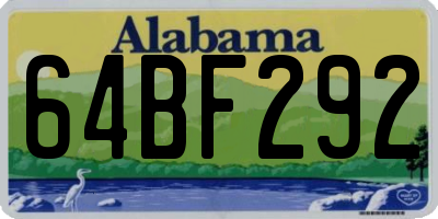 AL license plate 64BF292