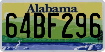 AL license plate 64BF296