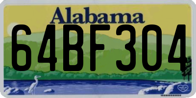 AL license plate 64BF304