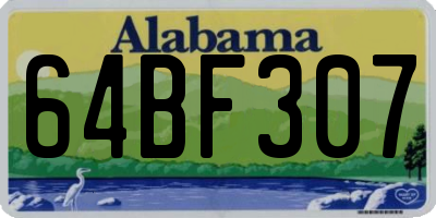 AL license plate 64BF307