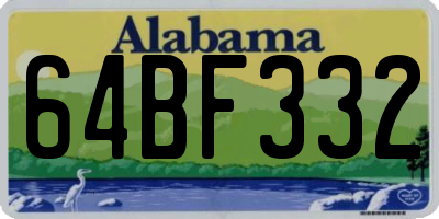 AL license plate 64BF332