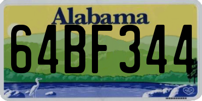 AL license plate 64BF344