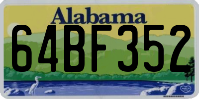 AL license plate 64BF352