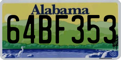 AL license plate 64BF353
