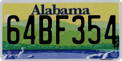 AL license plate 64BF354