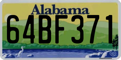 AL license plate 64BF371