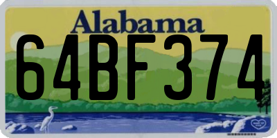 AL license plate 64BF374