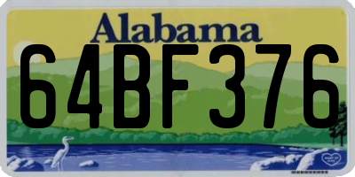 AL license plate 64BF376