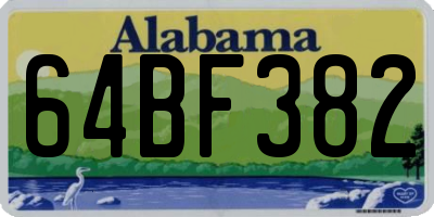 AL license plate 64BF382