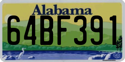 AL license plate 64BF391