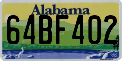 AL license plate 64BF402
