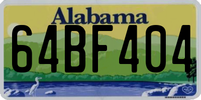 AL license plate 64BF404