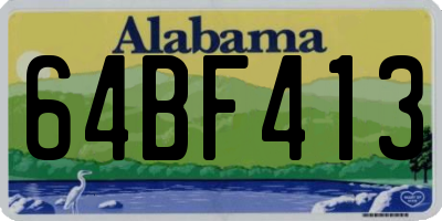 AL license plate 64BF413