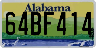 AL license plate 64BF414