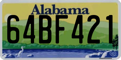 AL license plate 64BF421