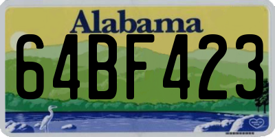 AL license plate 64BF423