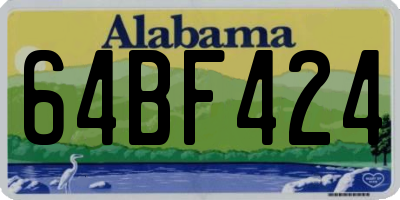 AL license plate 64BF424