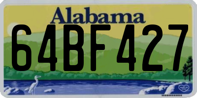 AL license plate 64BF427