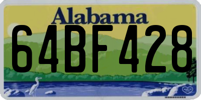 AL license plate 64BF428
