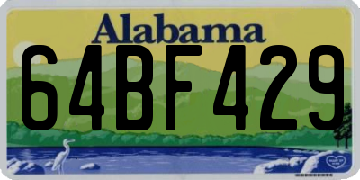 AL license plate 64BF429