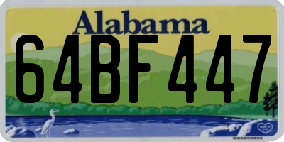 AL license plate 64BF447