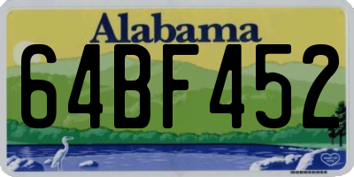 AL license plate 64BF452