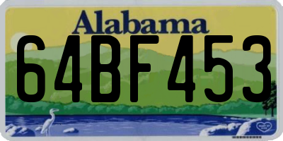 AL license plate 64BF453